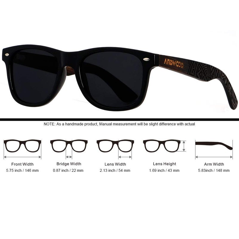 ANDWOOD Wood Sunglasses Polarized for Men Women Uv Protection Wooden Bamboo Frame Mirrored Sun Glasses Bamboo Shades - Image 5